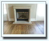 Precast stone fireplace mantle